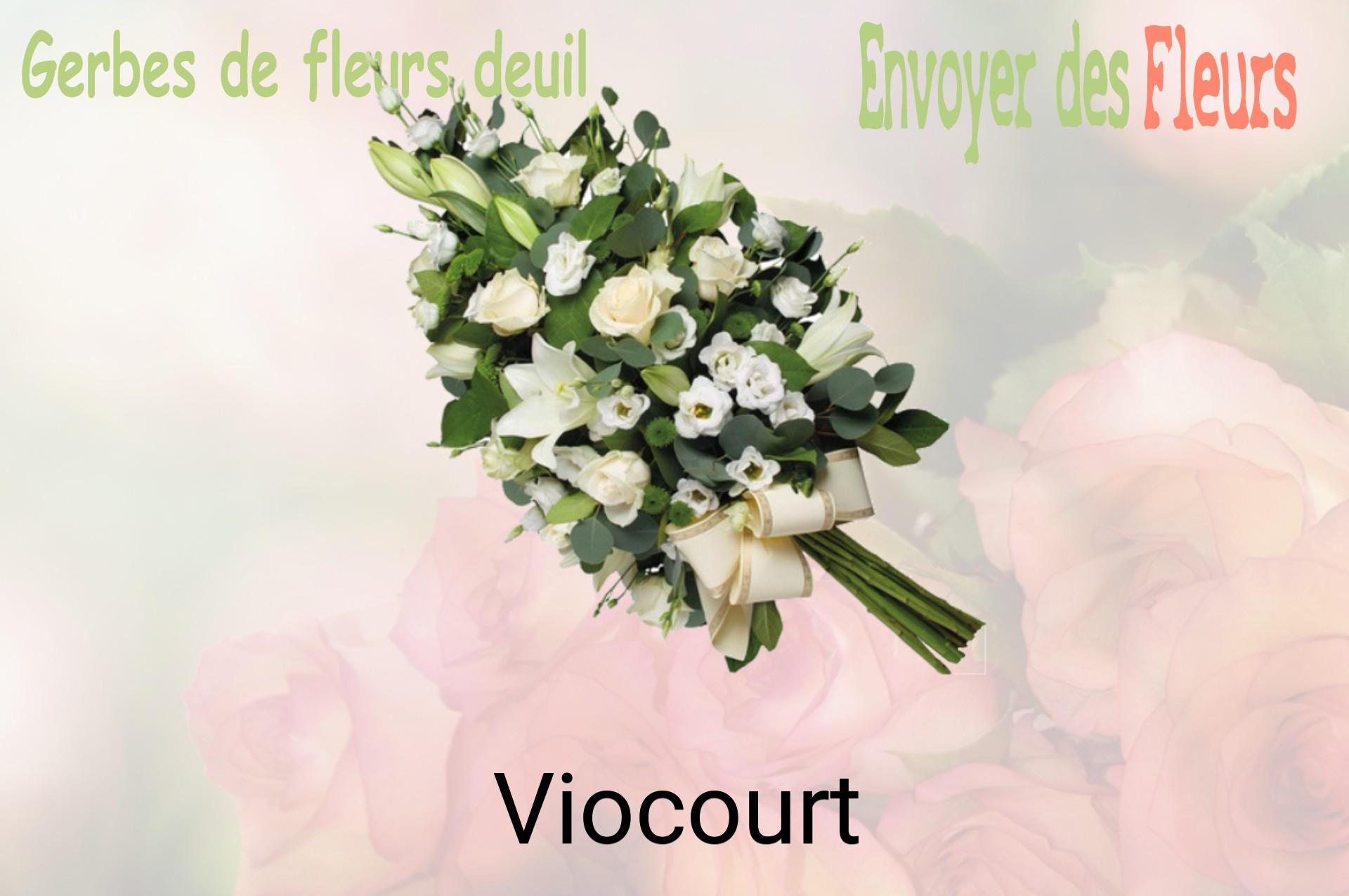 Gerbe de fleurs de deuil livrée à Viocourt